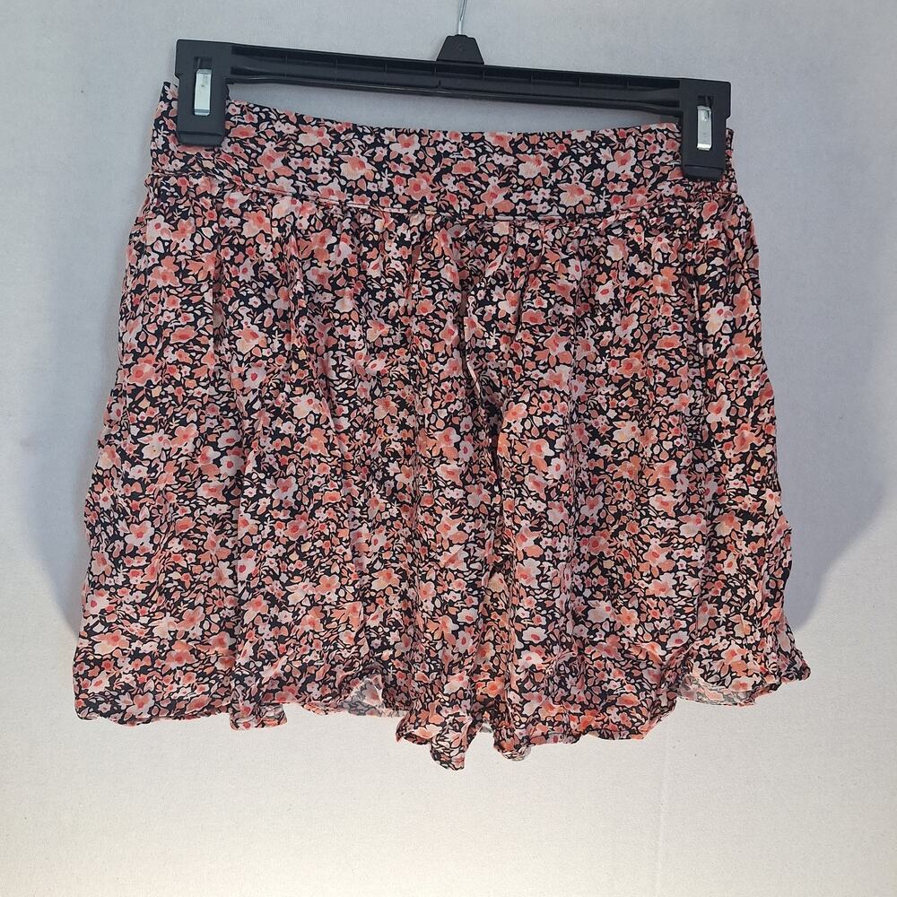 Garage Mini Skirt Sz S Floral Indie Grunge Twee Coquette Pink Black Y2K Pockets!